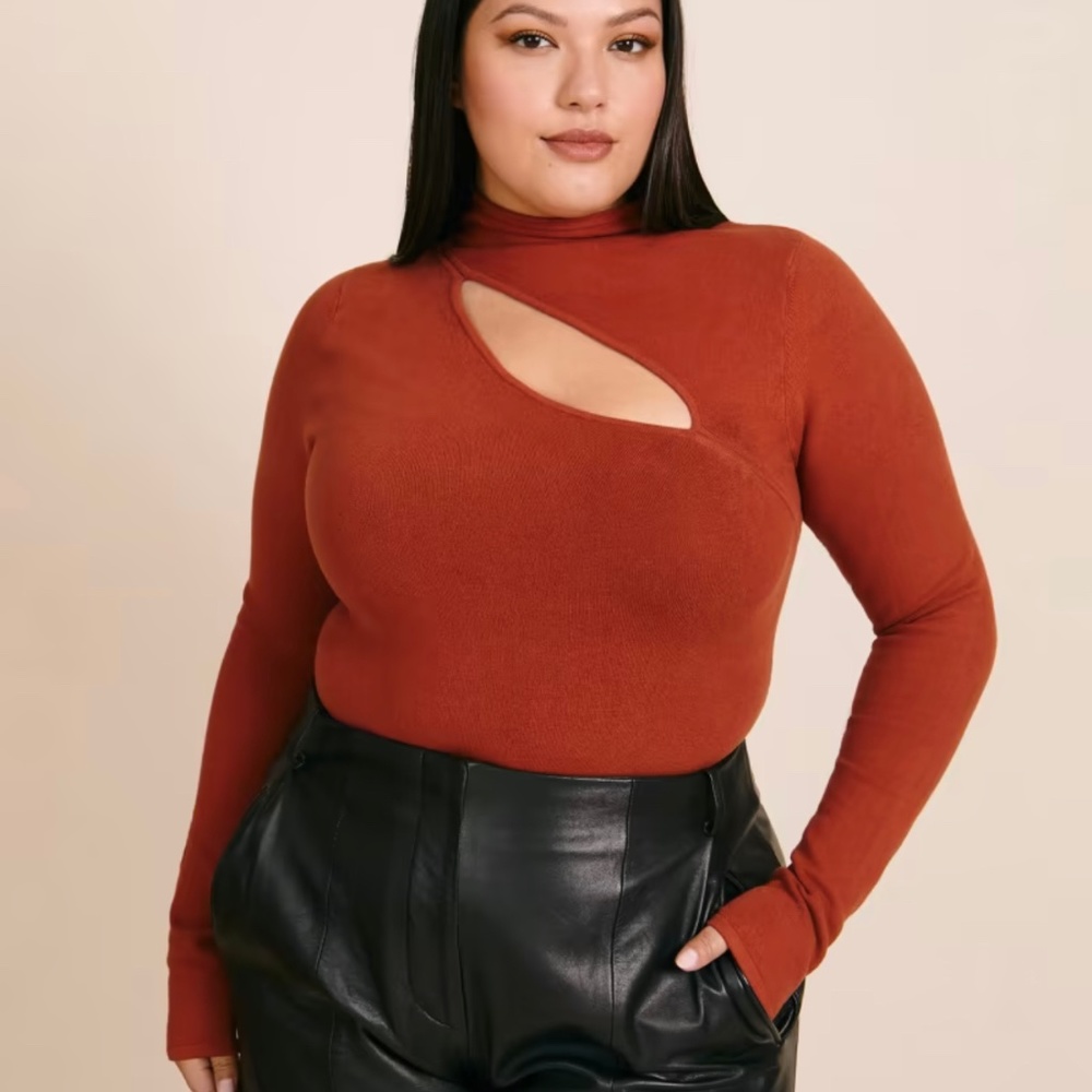 Good American Shoulder Slit Sweater Bodysuit